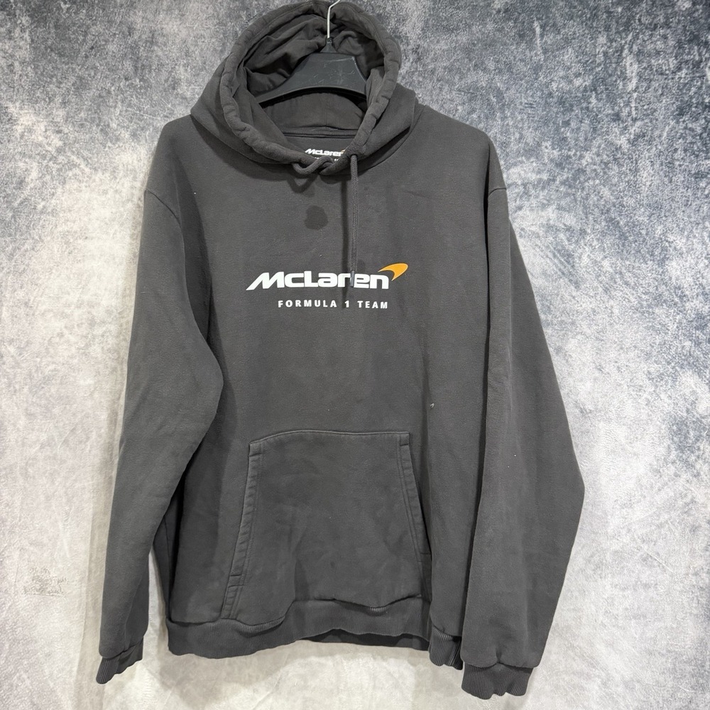 mclaren formula 1 hoodie Drawstring Distress Black 3XL McLaren Chest Spell out